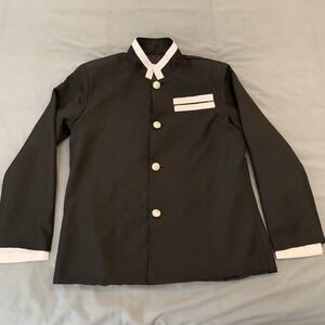 Miccostumes Jacket Mens Small Black Anime Cosplay Military Uniform Buttons